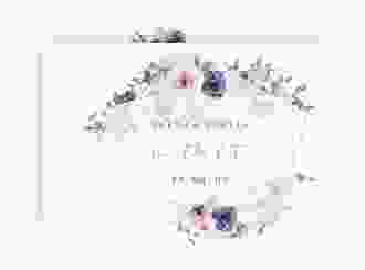 Save the Date-Karte Dustyblue A6 Karte quer weiss