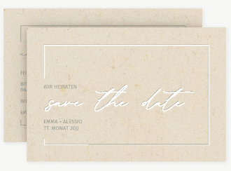 Klick: Details zu Save the Date-Karte "Simple Line" anzeigen Save the Date-Karte Simple Line A6 Karte quer beige