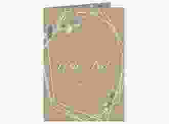 Kirchenheft Hochzeit Greenish A5 Klappkarte hoch Kraftpapier