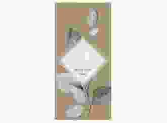 Menükarte Hochzeit Foglia lange Karte hoch Kraftpapier edel mit Eukalyptus im Aquarell-Design