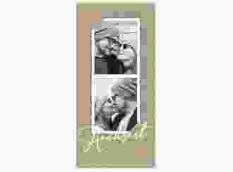 Tagesablauf Hochzeit Crafty lange Karte hoch Kraftpapier