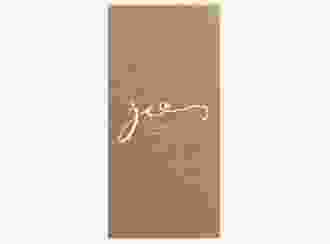 Tagesablauf Hochzeit Jawort lange Karte hoch Kraftpapier modern minimalistisch mit veredelter Aufschrift