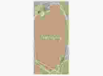 Tagesablauf Hochzeit Greenish lange Karte hoch Kraftpapier