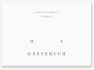 Gästebuch A4 quer Infinity A4 quer, Hardcover schwarz
