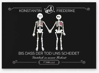 Klick: Details zu Gästebuch A4 quer "Bones" anzeigen Gästebuch A4 quer Bones A4 quer, Hardcover schwarz