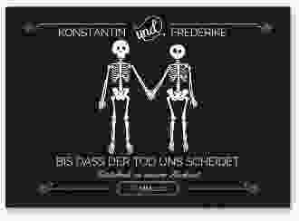 Gästebuch A4 quer Bones A4 quer, Hardcover schwarz