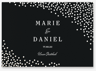 Gästebuch A4 quer Glitter A4 quer, Hardcover schwarz