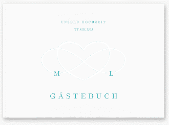 Gästebuch A4 quer Infinity A4 quer, Hardcover tuerkis