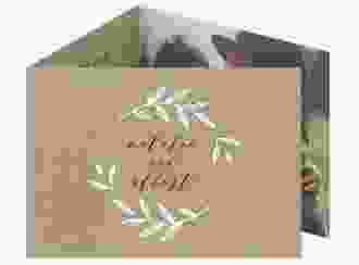 Hochzeitseinladung Naturelove A6 Doppel-Klappkarte schwarz