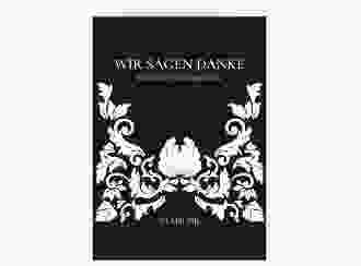 Danksagungskarte Hochzeit Royal A6 Klappkarte hoch schwarz mit barockem Blumen-Ornament