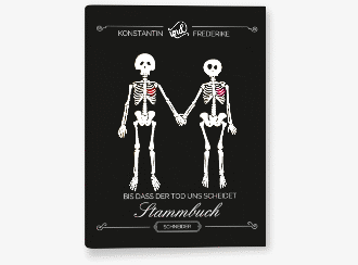Klick: Details zu Stammbuch A5 "Bones" anzeigen Stammbuch A5 Bones Stammbuch A5 schwarz