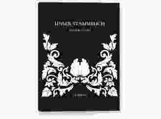 Stammbuch A5 Royal Stammbuch A5 schwarz mit barockem Blumen-Ornament