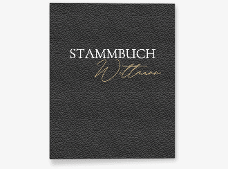 Stammbuch A4 NappaStyle Stammbuch A4 schwarz mit aufgedruckter Nappaleder-Textur
