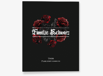 Stammbuch A4 Gothic Rose Stammbuch A4 schwarz