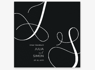 Gästebuch Creation Eheschließung 20 x 20 cm, Hardcover schwarz