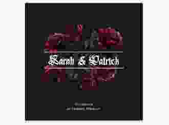 Gästebuch Creation Hochzeit Gothic Rose 20 x 20 cm, Hardcover schwarz