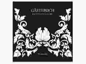 Gästebuch Creation Hochzeit Royal 20 x 20 cm, Hardcover schwarz mit barockem Blumen-Ornament