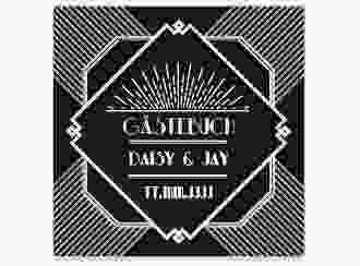 Gästebuch Creation Gatsby 20 x 20 cm, Hardcover schwarz im 20er-Jahre-Stil