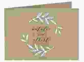 Dankeskarte Hochzeit Naturelove A6 Klappkarte quer schwarz