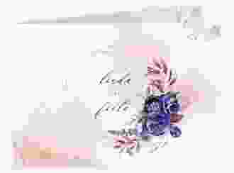 Hochzeitseinladung Saphir A6 Klappkarte quer apricot