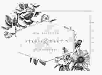 Save the Date-Postkarte Magnificent A6 Postkarte schwarz