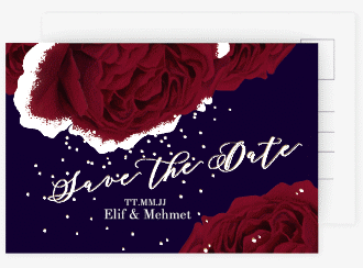 Klick: Details zu Save the Date-Postkarte "Cherie" anzeigen Save the Date-Postkarte Cherie A6 Postkarte schwarz