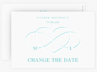 Klick: Details zu Change the Date-Karte "Infinity" anzeigen Change the Date-Karte Infinity A6 Karte quer tuerkis