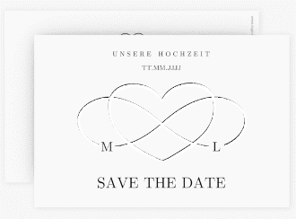 Save the Date-Karte Infinity A6 Karte quer schwarz
