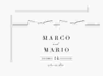 Save the Date-Karte Suits A6 Karte quer schwarz