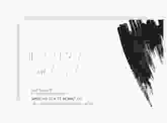 Save the Date-Karte Brush A6 Karte quer schwarz