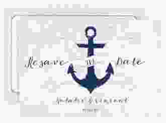 Change the Date-Karte Anker A6 Karte quer tuerkis