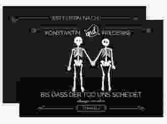 Change the Date-Karte "Bones" DIN A6 quer schwarz