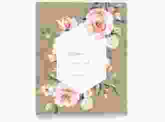 Stammbuch A4 Graceful Stammbuch A4 Kraftpapier mit Rosenblüten in Rosa und Weiß