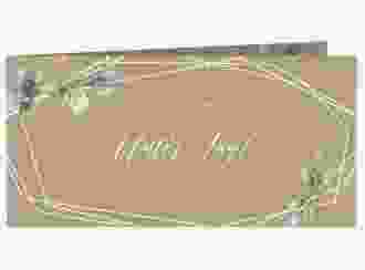 Danksagungskarte Hochzeit Greenish lange Klappkarte quer Kraftpapier