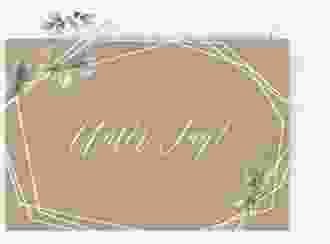 Save the Date-Postkarte Greenish A6 Postkarte Kraftpapier