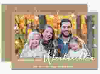 Weihnachtskarte Weihnachtsgruß A6 Karte quer Kraftpapier für Weihnachtsgrüße mit Familienfoto