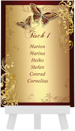 Tischaufsteller Hochzeit "Toulouse"