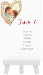 Klick: Details zu Tischaufsteller Hochzeit "Liebe" anzeigen Tischaufsteller Hochzeit "Liebe"