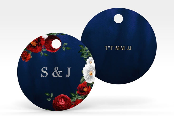 Geschenkanhänger Hochzeit Florista Geschenkanhänger, rund silber