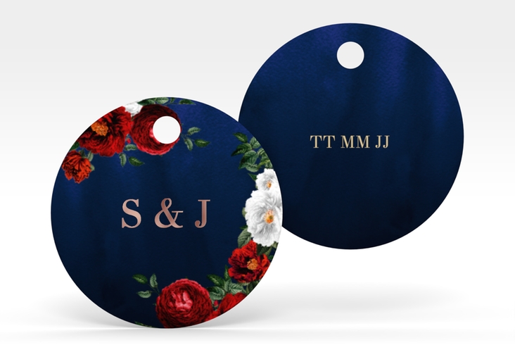 Geschenkanhänger Hochzeit Florista Geschenkanhänger, rund rosegold