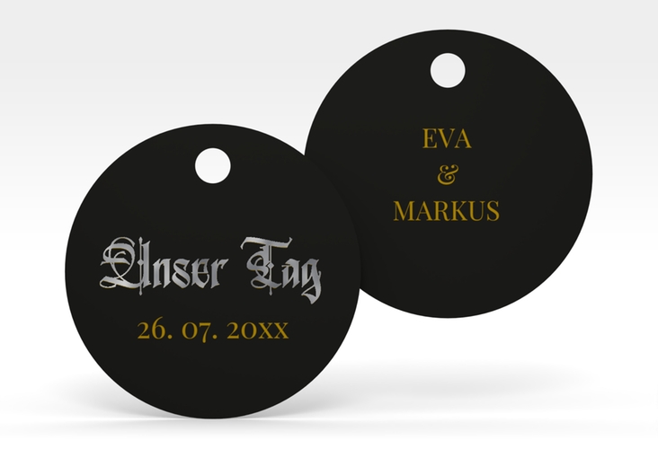 Geschenkanhänger Hochzeit Wednesday Geschenkanhänger, rund silber