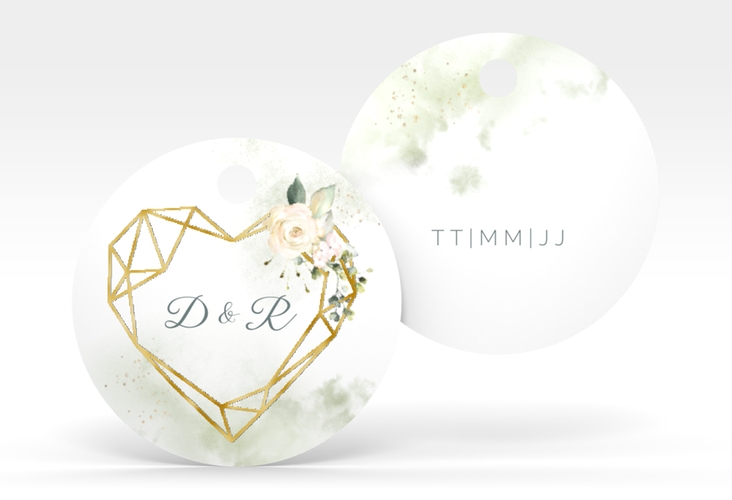 Geschenkanhänger Hochzeit Adore Geschenkanhänger, rund gold