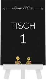 Klick: Details zu Tischnummer Hochzeit "Bones" anzeigen Tischnummer Hochzeit "Bones"