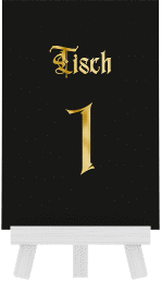 Tischnummer Hochzeit "Wednesday"