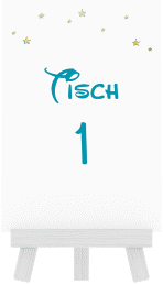 Tischnummer Hochzeit "Castle"