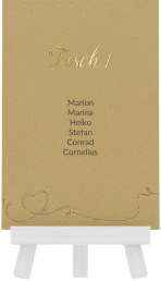 Tischaufsteller Hochzeit "Herzensbund"