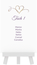 Tischaufsteller Hochzeit "Envie"