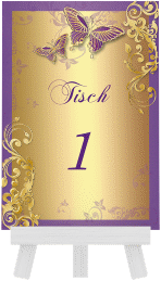 Tischnummer Hochzeit "Toulouse"