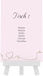 Tischaufsteller Hochzeit "Dolce"