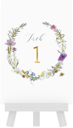 Klick: Details zu Tischnummer Hochzeit "Blumengarten" anzeigen Tischnummer Hochzeit "Blumengarten"